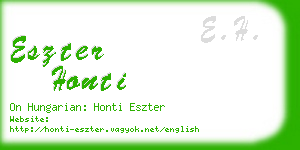 eszter honti business card